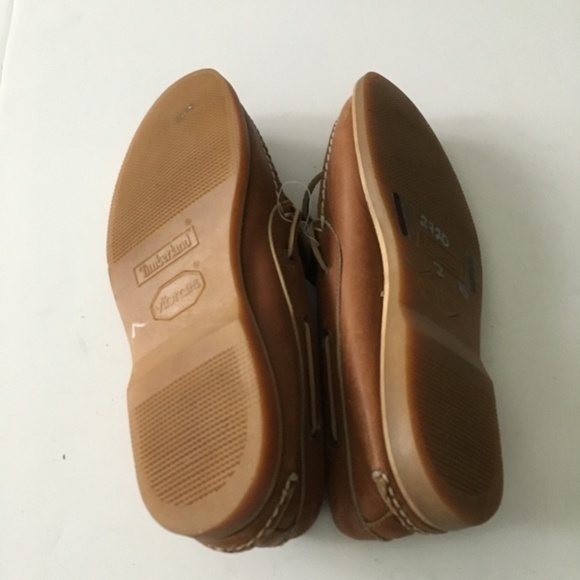 Timberland Brown Leather Boat Shoes Loafers Mens Size 8.5 Slip On - Picture 6 of 7